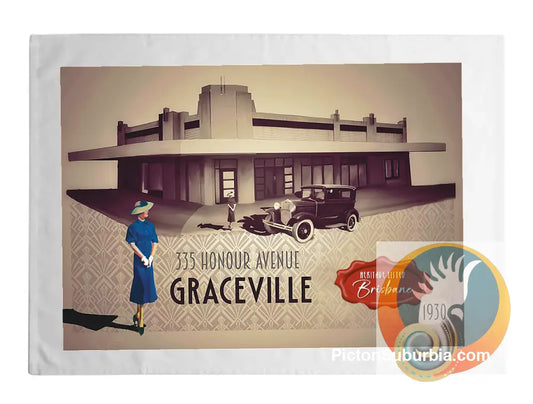 Graceville Heritage Listed: 335 Honour Ave - Tea Towel - Tea Towel