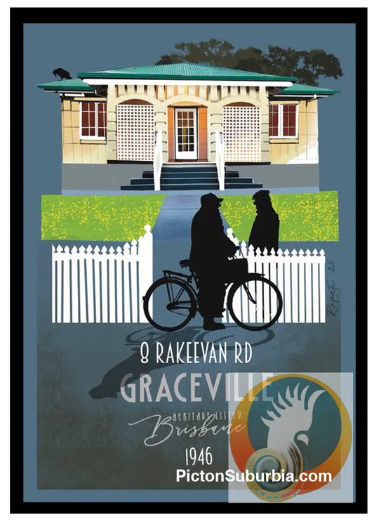 Graceville: Heritage Listed - 8 Rakeevan Rd Art print - A3 - Art Print