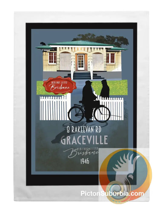 Graceville Heritage Listed: 8 Rakeevan - Tea Towel - Tea Towel