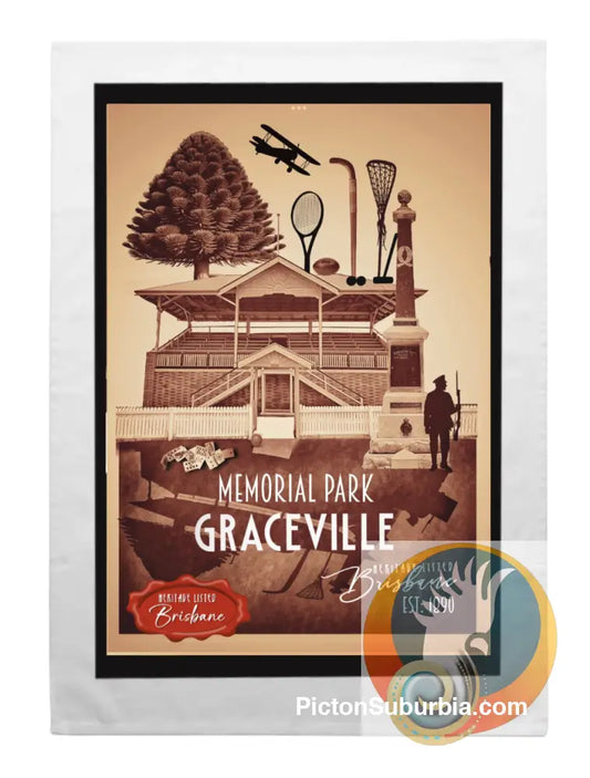 Graceville Heritage Listed: Memorial Park - Tea Towel - Tea Towel