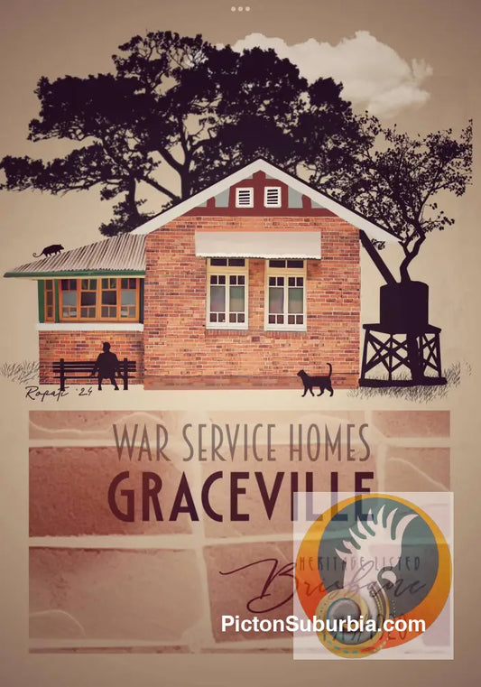 Graceville: Heritage Listed - War Service Homes #1 Art print - A3 - Art Print