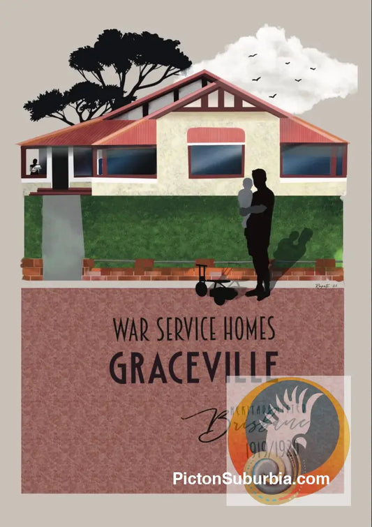 Graceville: Heritage Listed - War Service Homes #3 Art Print - A3 - Art Print