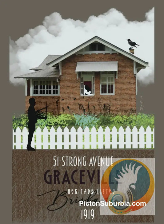 Graceville: Heritage Listed - War Service Homes #5 Art Print - A3 - Art Print