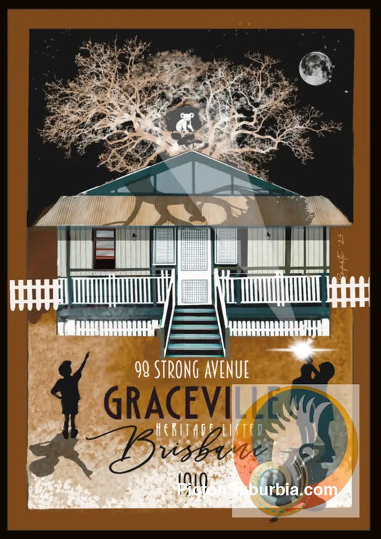 Graceville: Heritage Listed - War Service Homes #6 Art Print - A3 - Art Print
