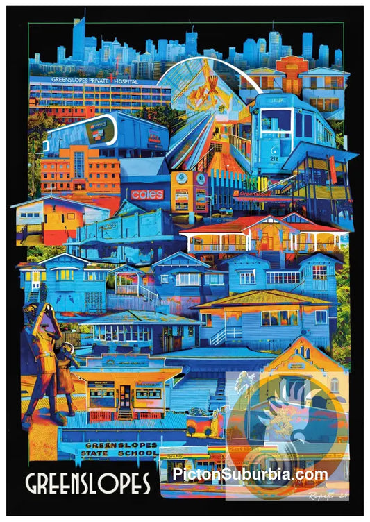 Greenslopes Suburb Postcard / Set of 5/ A6 or A5 / A6 Standard - Postcard