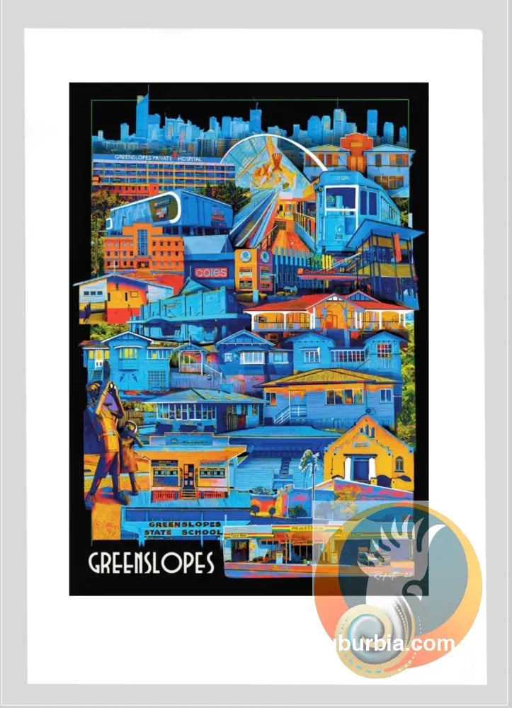Greenslopes Suburb: Tea Towel - Tea Towel