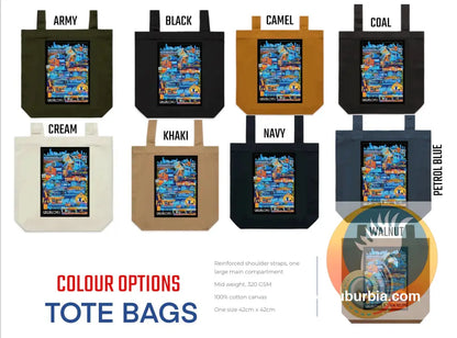 Greenslopes Suburb - Tote - Black - Physical good