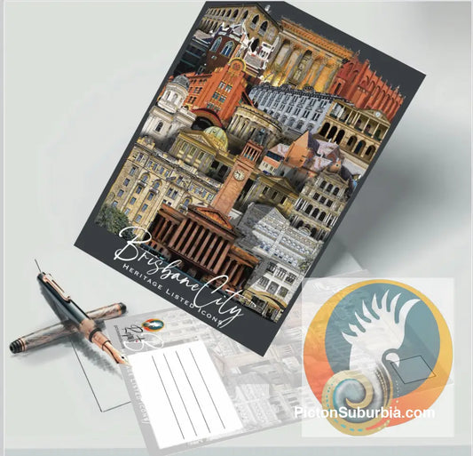 Heritage-Listed CBD 2: Brisbane - Postcard Pack /Set of 5 - A6 Standard - Physical good