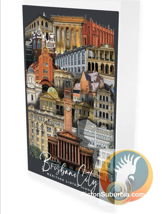 Brisbane CBD: Heritage Listed Sites of the CBD 2: Greeting Card - greeting Card