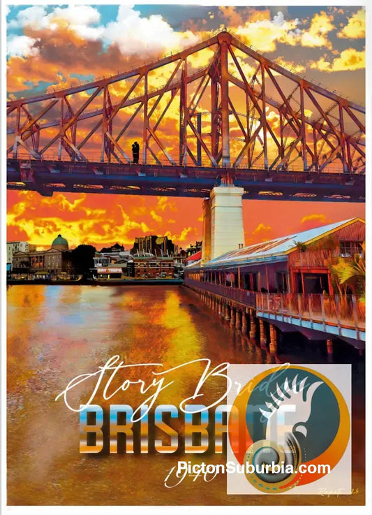 Kangaroo Point: Story Bridge Postcard Pack/ Set of 5 / A6 or A5 - Physical good