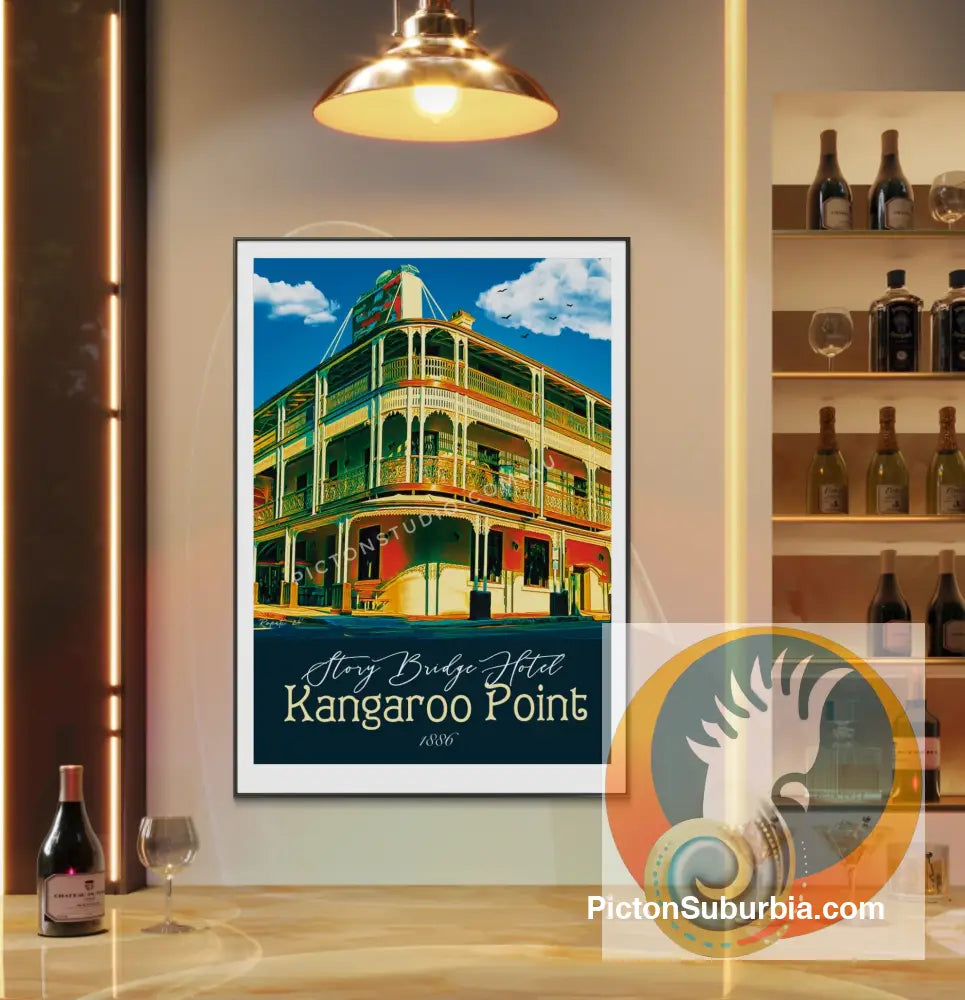 Kangaroo Point: Story Bridge Hotel “Brisbane Icon” Art print - Physical good