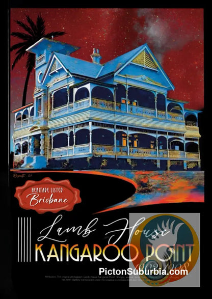 Lamb House: Kangaroo Point - Postcard: (A6 Standard or A5 Larger Card / Set of 5) - Physical good