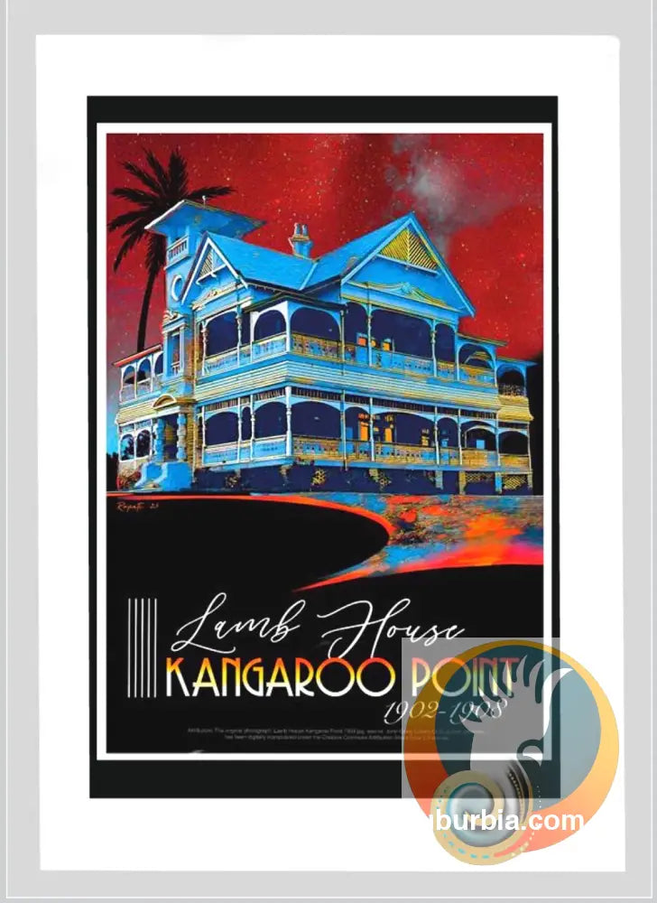 Lamb House: Kangaroo Point -Tea Towel - Tea Towel