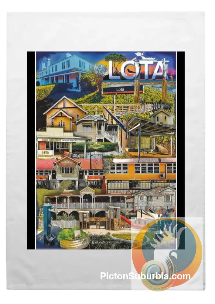 Lota: Suburb: Tea Towel - Physical good