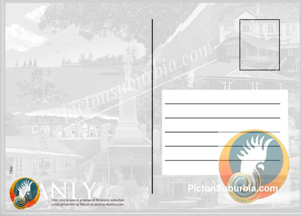 Manly: Postcard Pack / Set of 5 / A6 and A5 - Physical good