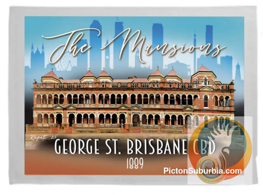 Brisbane CBD: The Mansions Tea Towel - Physical good