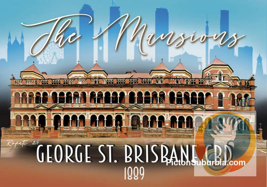 Brisbane CBD: The Mansions Tea Towel - Physical good