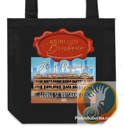 Mansions The: Brisbane CBD -Tote - Black - ToteBag