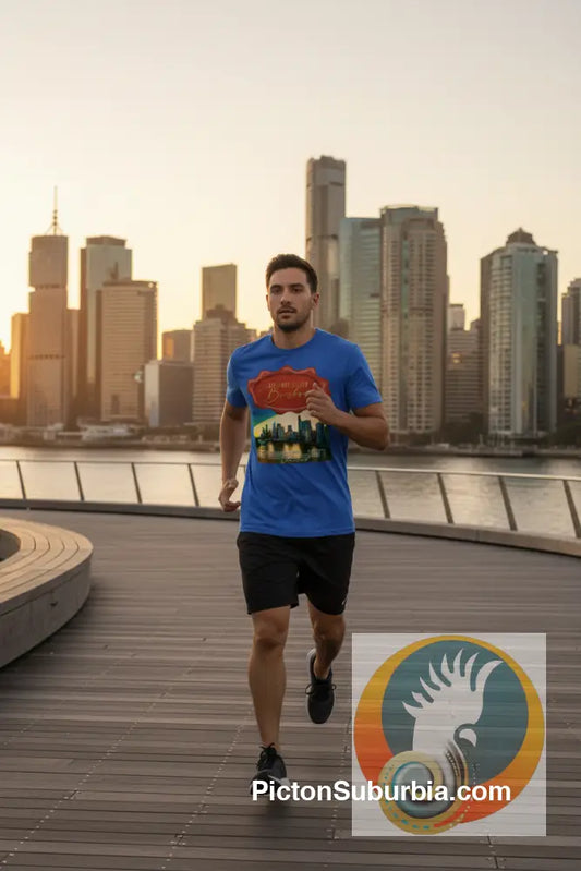 “Meanjin” Brisbane River & Skyline: Brisbane CBD -Tee - T-shirt