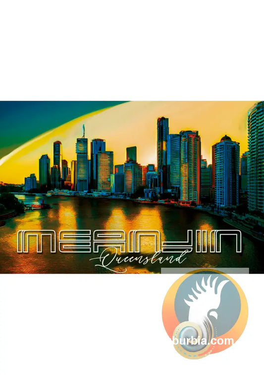 Brisbane CBD: Meanjin “Riverside Skyline” Greeting Card Pack / Set of 5 - Physical good