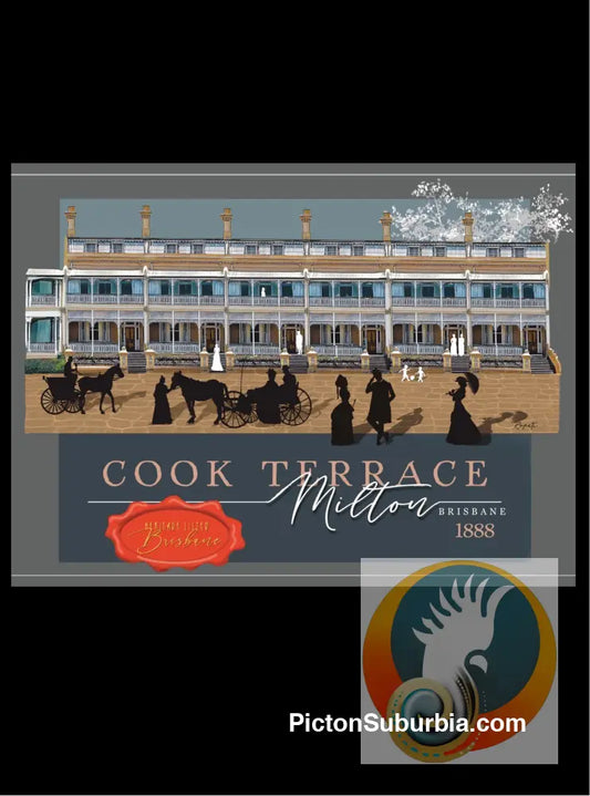 Milton Heritage Listed: Cook Terrace- Colour Art print - Art Print