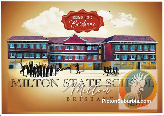 Milton State School Postcard: (A6 Standard or A5 Larger Card / Set of 5) - Postcard