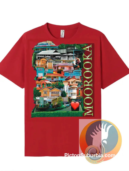 Moorooka: Suburb Tee - Red / S - T-shirt