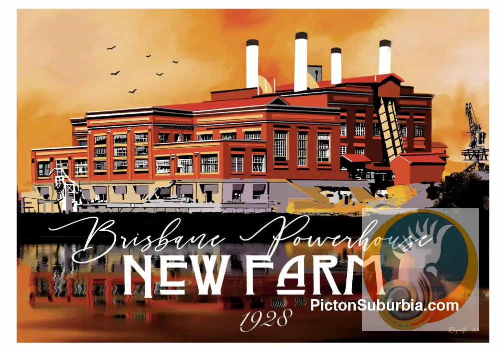 New Farm: Brisbane Powerhouse 1928 - Art print - A4 - Art Print