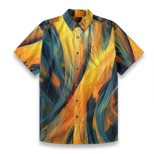 All-Over Print Men’s Breathable Shirt|140GSM Slub Cotton