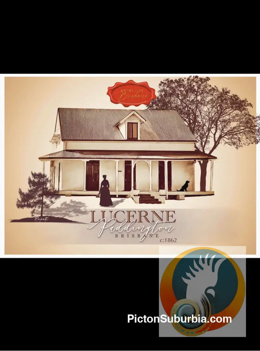 Paddington Heritage Listed: Lucerne c1862 - Sepia Art Print - Art Print