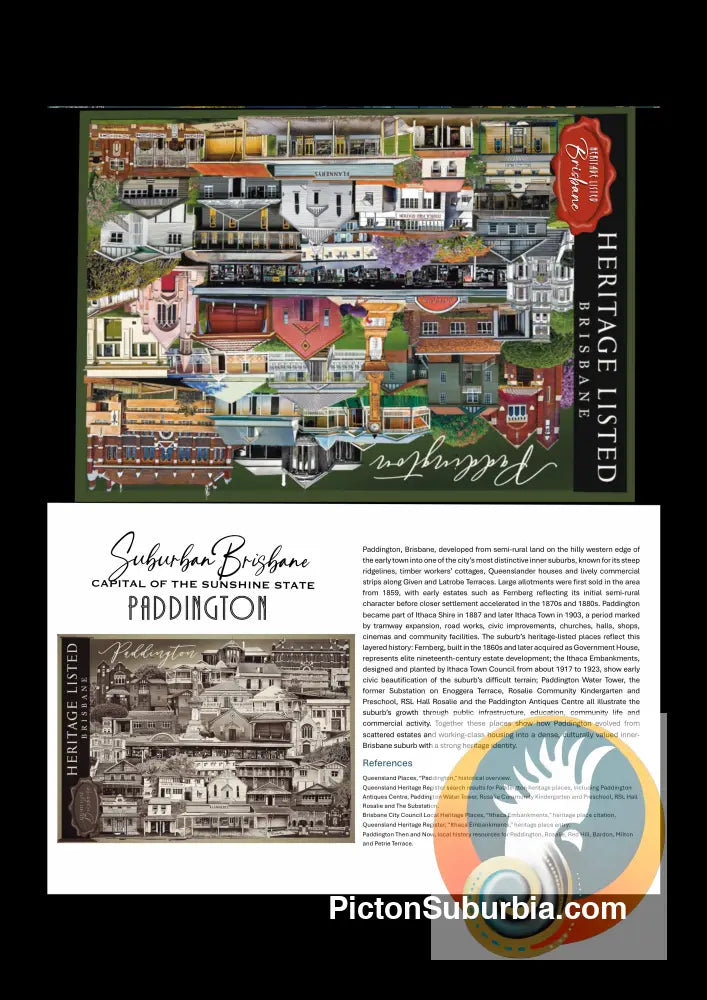Paddington Suburb: Greeting card Pack / Set of 5 - greeting Card