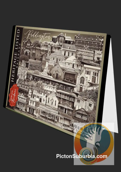 Paddington Suburb (Sepia): Greeting card Pack / Set of 5 - greeting Card