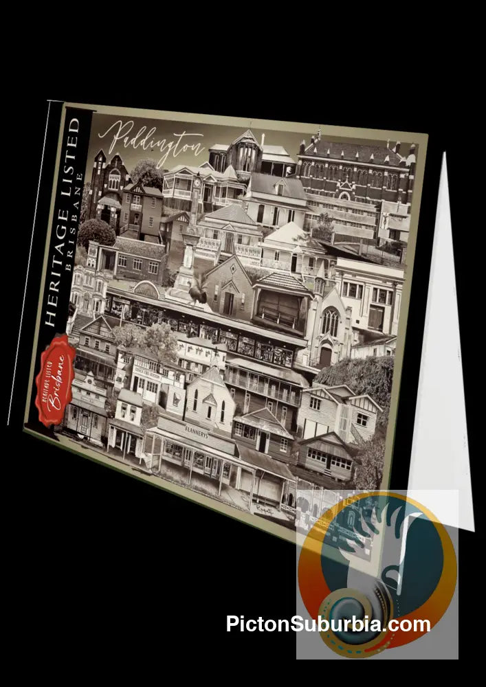 Paddington Suburb (Sepia): Greeting card Pack / Set of 5 - greeting Card