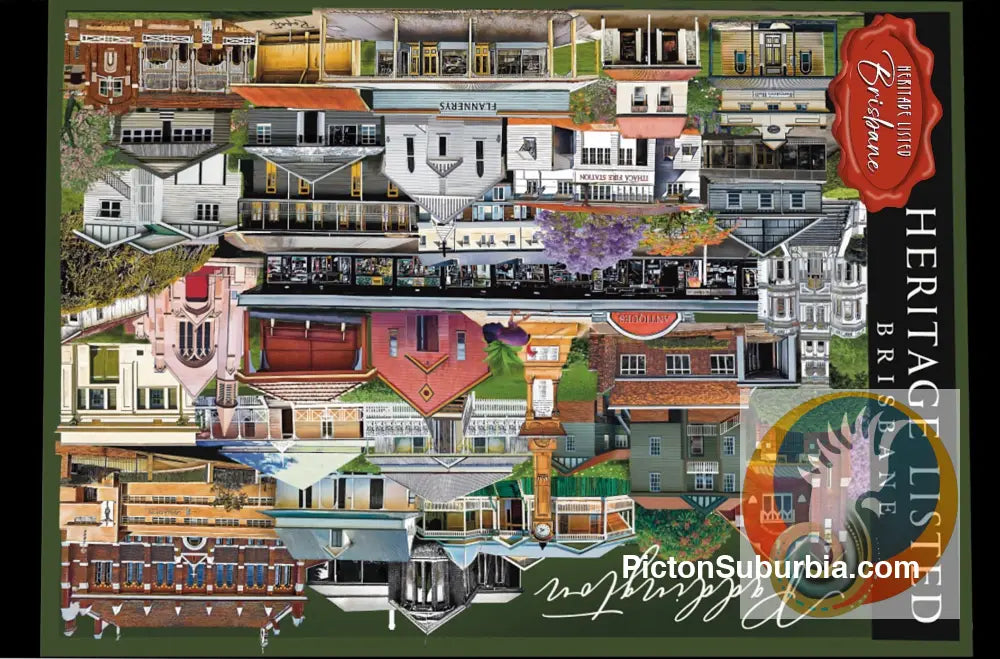 Paddington Suburb (Sepia): Greeting card Pack / Set of 5 - greeting Card