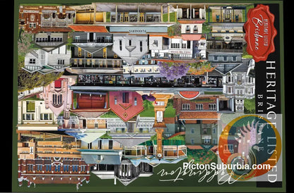 Paddington Suburb (Sepia): Greeting card Pack / Set of 5 - greeting Card