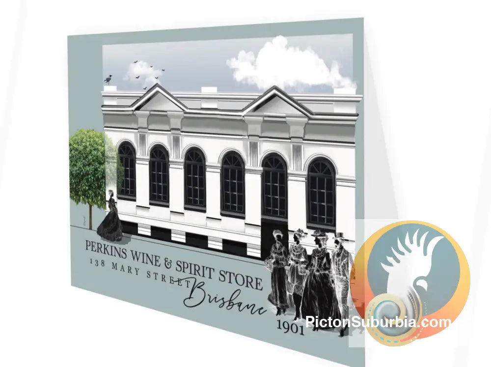 Perkins Wine & Spirits Store: Brisbane CBD: - Greeting card Pack / Set of 5 - greeting Card