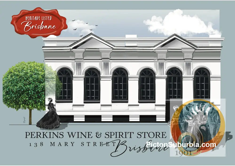 Perkins Wines and Spirits - Postcard: (A6 Standard or A5 Larger Card / Set of 5) - Postcard