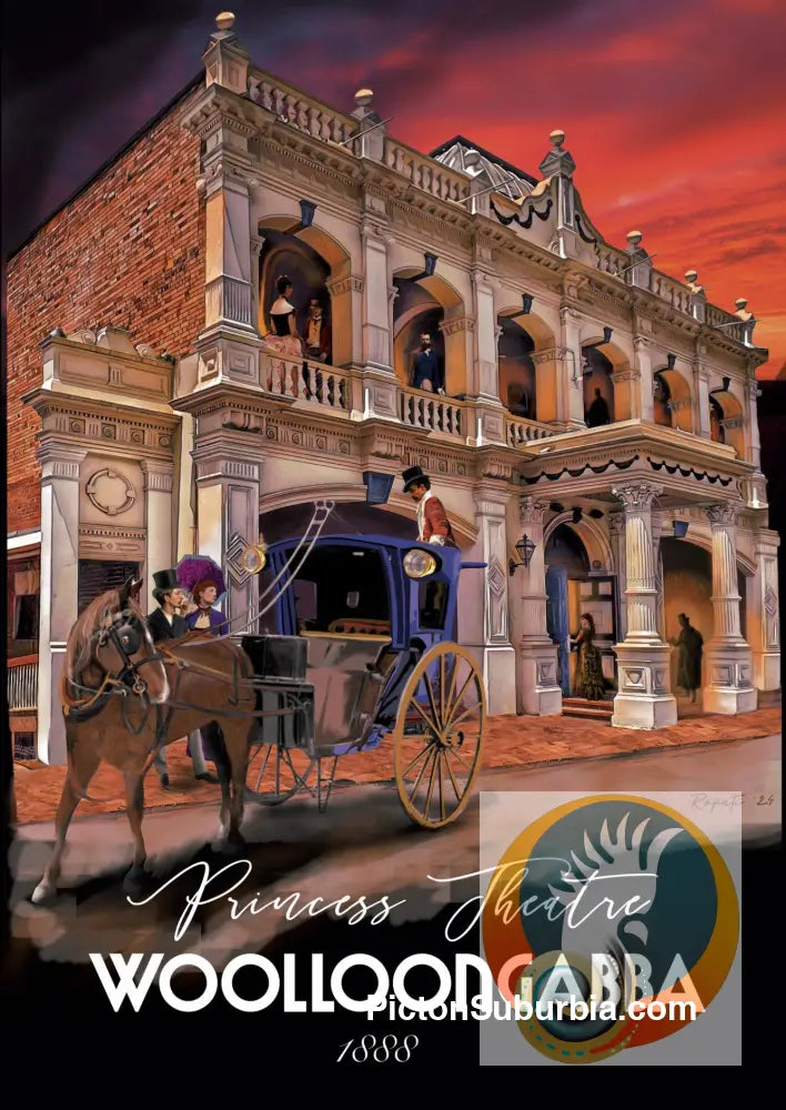 Woolloongabba: Princess Theatre 1885 Art print - A3 - Art Print