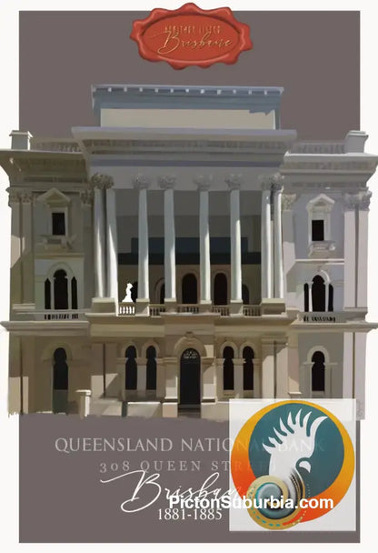 Queensland National Bank: Brisbane CBD -Tote - Black - ToteBag