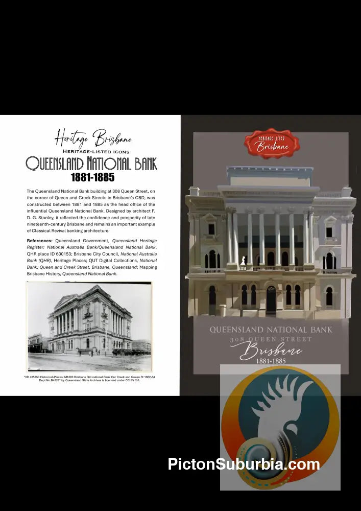 Queensland National Bank: Brisbane CBD - Greeting card Pack / Set of 5 - greeting Card