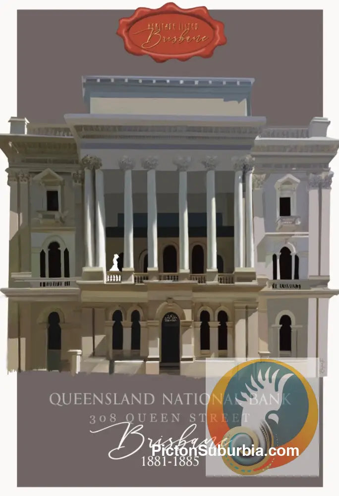 Queensland National Bank: Brisbane CBD -Tote - Black - ToteBag