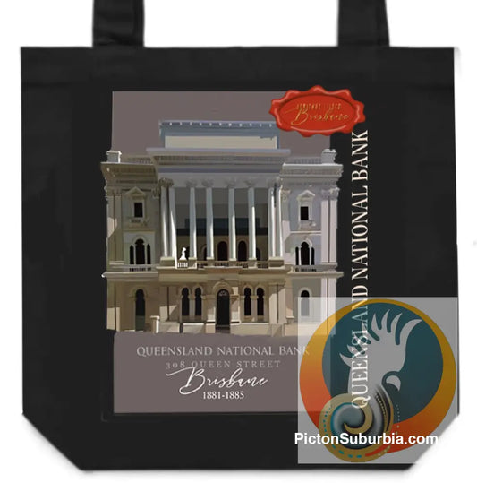 Queensland National Bank: Brisbane CBD -Tote - Black - ToteBag