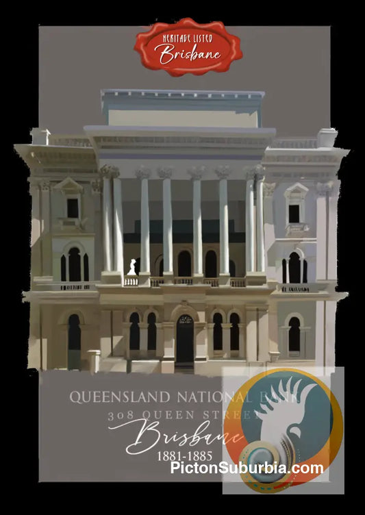 Queensland National Bank - Postcard: (A6 Standard or A5 Larger Card / Set of 5) - A6 Standard - Postcard