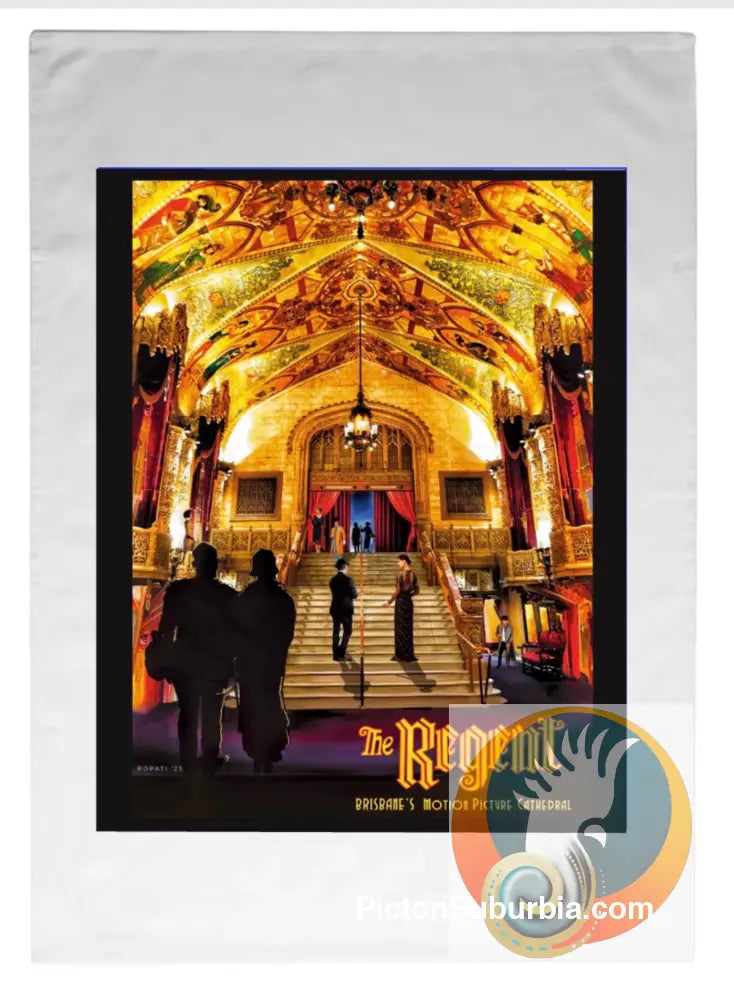 Regent Theatre: Queen Street Brisbane CBD - Tea Towel - Physical good