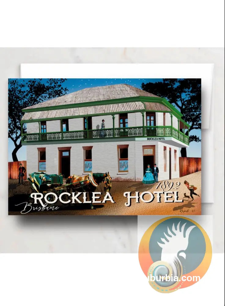 Rocklea Hotel: Rocklea - Greeting Card Pack / Set of 5 - greeting Card