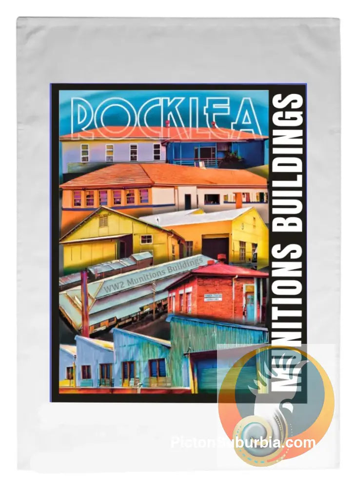Rocklea: WW2 Munitions buildings - Tea Towel - Physical good