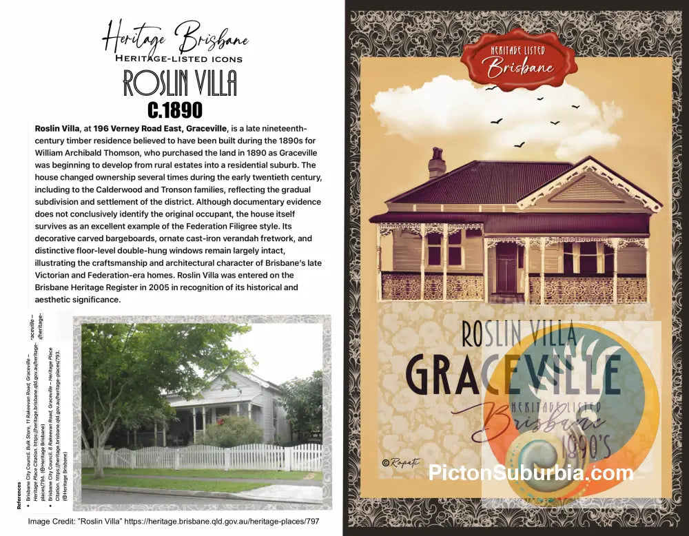 Roslin Villa: Graceville Greeting card Pack / Set of 5 - greeting Card