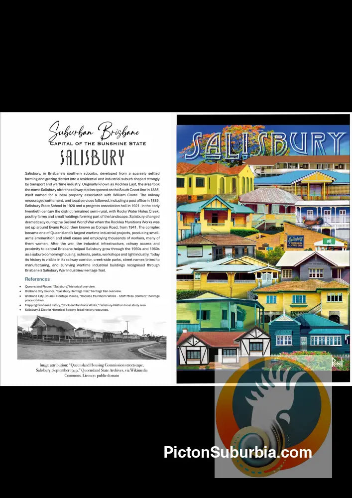 Salisbury Suburb - Greeting card Pack / Set of 5 - greeting Card