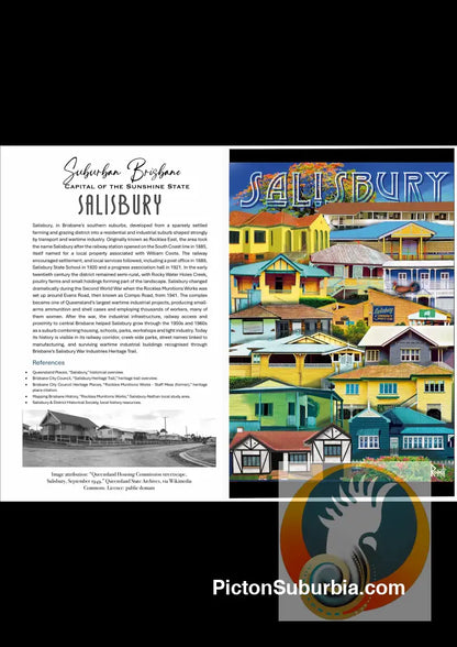 Salisbury Suburb - Greeting card Pack / Set of 5 - greeting Card