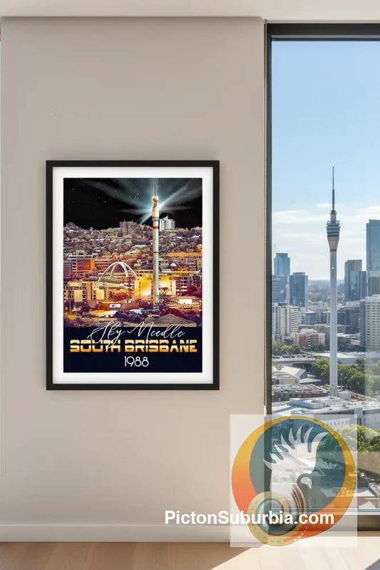 South Brisbane: Sky Needle 1988 Art print - Art Print